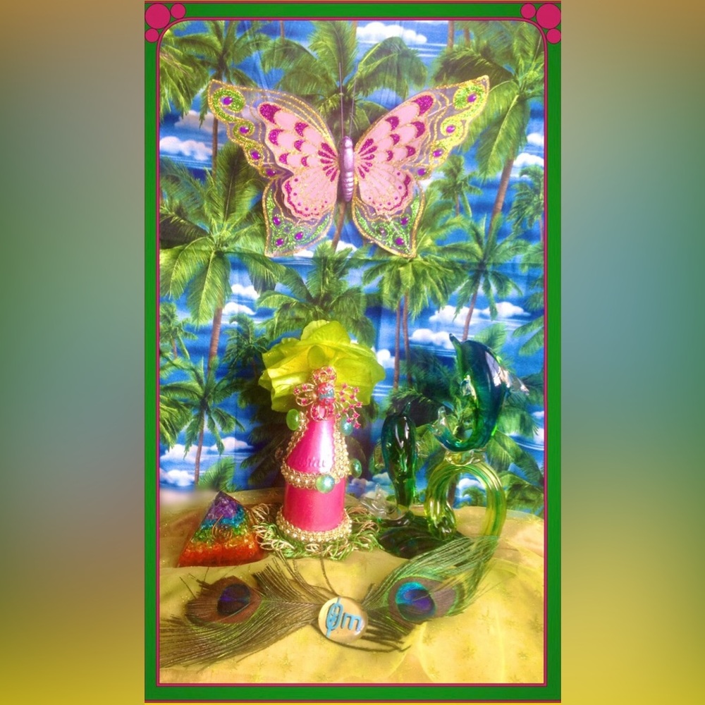 Hand Crafted Paradise Dancer Gypsy Bottle Summer Vacation Boho Decor - Picture 4 of 5